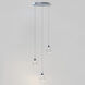 Dewdrop LED 15 inch Polished Chrome Multi-Light Pendant Ceiling Light