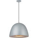 Fungo LED 15.75 inch Dark Grey and Coffee Single Pendant Ceiling Light in Dark Grey/Coffee