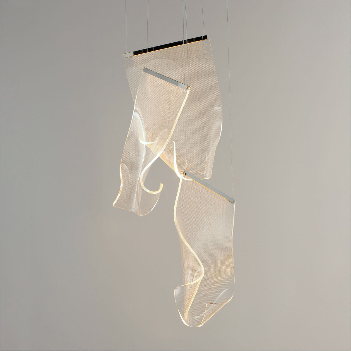 Rinkle LED 15.75 inch Polished Chrome Multi-Light Pendant Ceiling Light