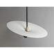 Radar LED 16.5 inch White and Black Single Pendant Ceiling Light