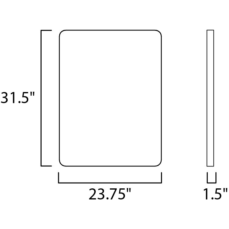 Mirror 31.5 X 23.75 inch Anodized Bronze LED Wall Mirror
