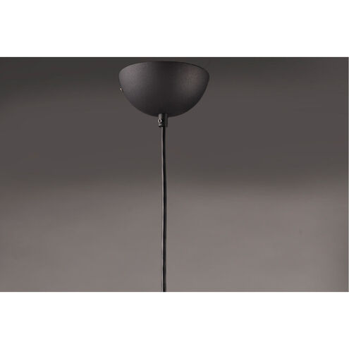 Half Moon LED 11.75 inch Black Single Pendant Ceiling Light
