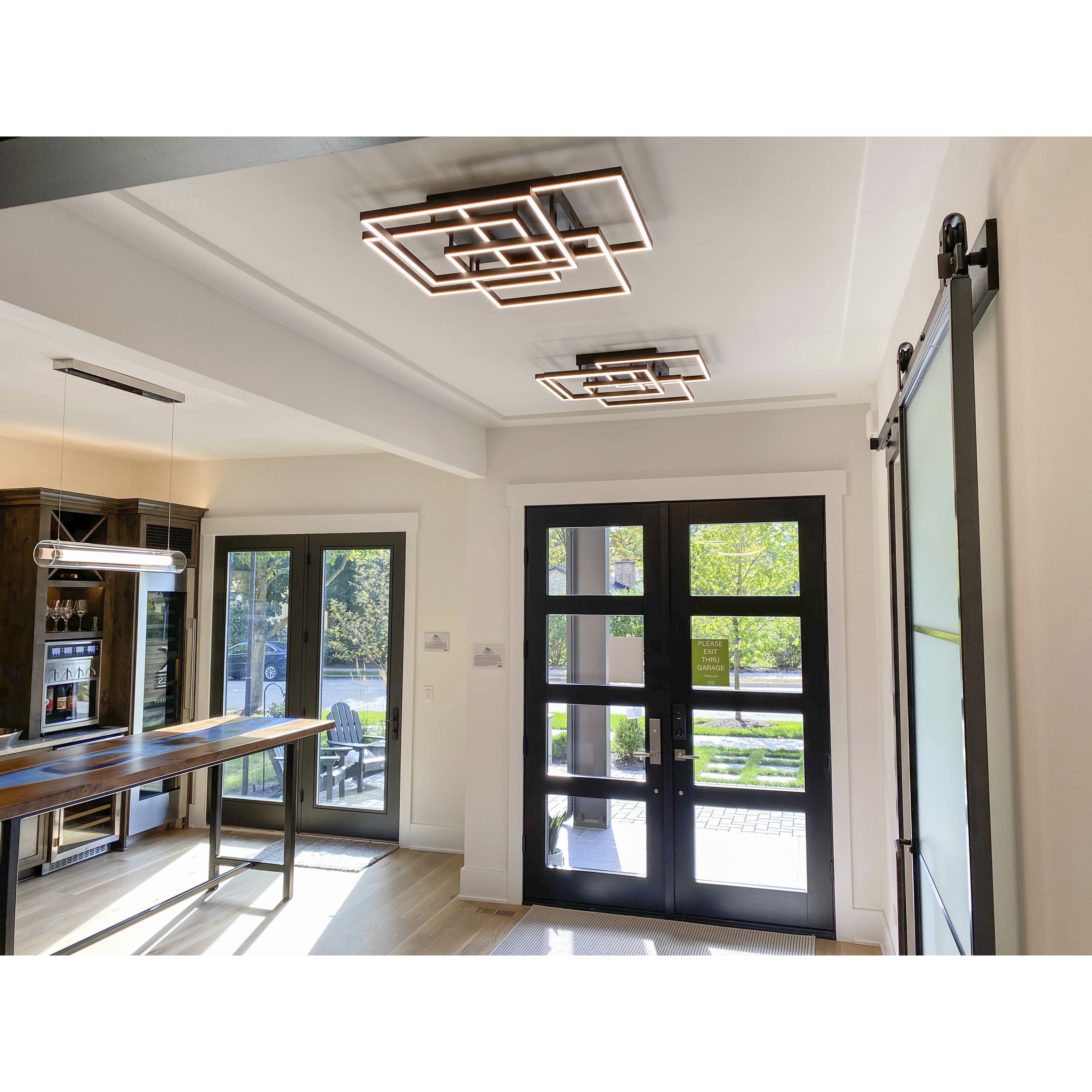 Traverse LED LED 31 inch Black Flush Mount Ceiling Light