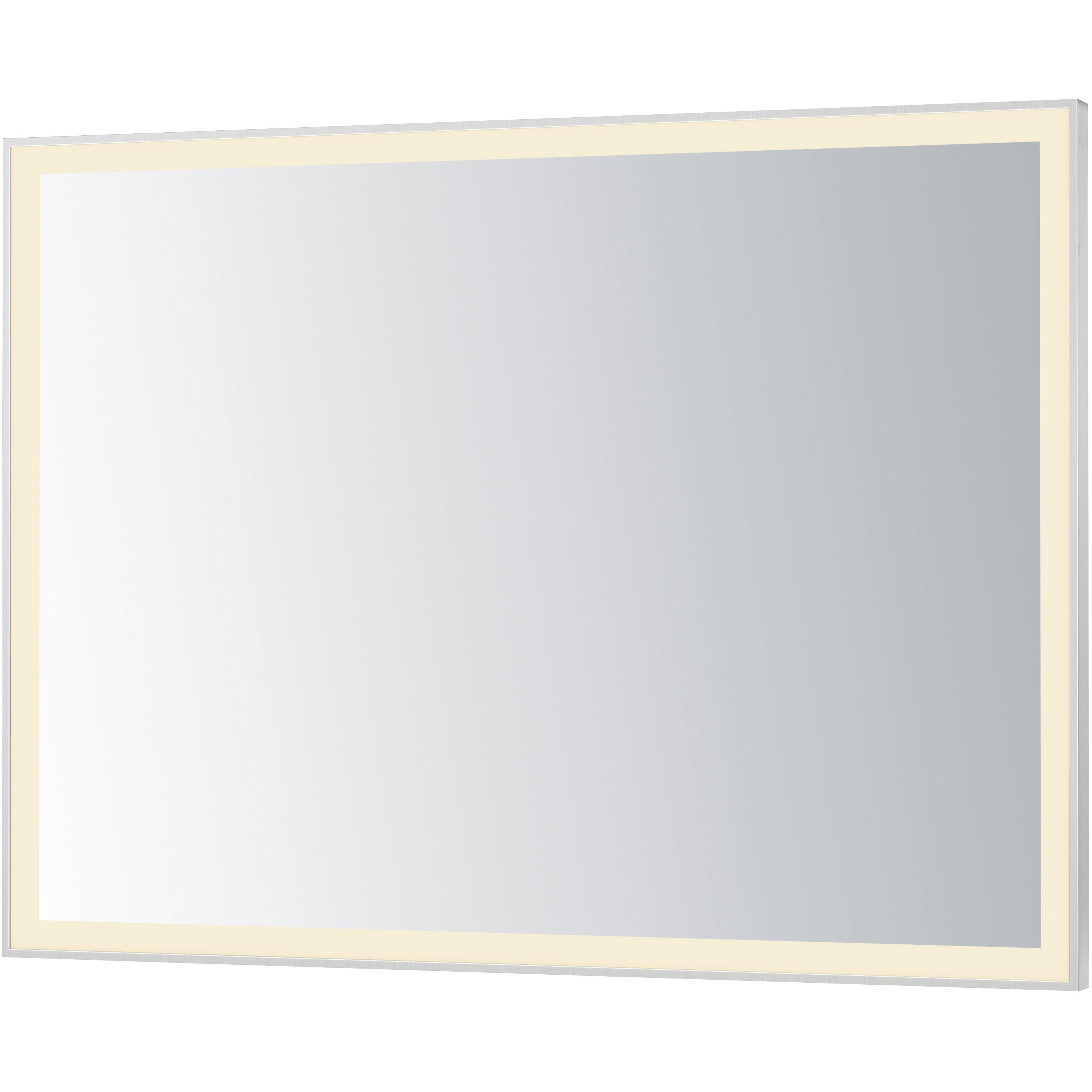 Framed 48 X 36 inch Satin Nickel LED Mirror