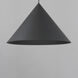 Pitch LED 21.5 inch Black Single Pendant Ceiling Light