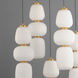 Soji LED 23.5 inch Black and Gold Chandelier Ceiling Light