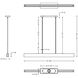 Lintel LED 59 inch Travertine and Natural Aged Brass Linear Pendant Ceiling Light