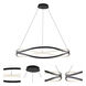 Curvo LED 38.75 inch Black Ring Pendant Ceiling Light
