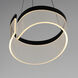 Sonata LED 13 inch Black Suspension Pendant Ceiling Light