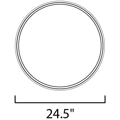 Groove LED 24.5 inch Black Flush Mount Ceiling Light