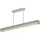 Matera LED 60.5 inch Chaulk White Linear Pendant Ceiling Light