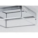 4 Square LED 20 inch Polished Chrome Flush Mount Chandelier Ceiling Light