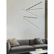 Hover LED 47.5 inch Black Multi-Light Pendant Ceiling Light