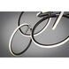Ringer LED 25 inch Black and Polished Chrome Flush Mount Ceiling Light