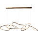 Unity LED 55 inch Brushed Champagne Linear Pendant Ceiling Light