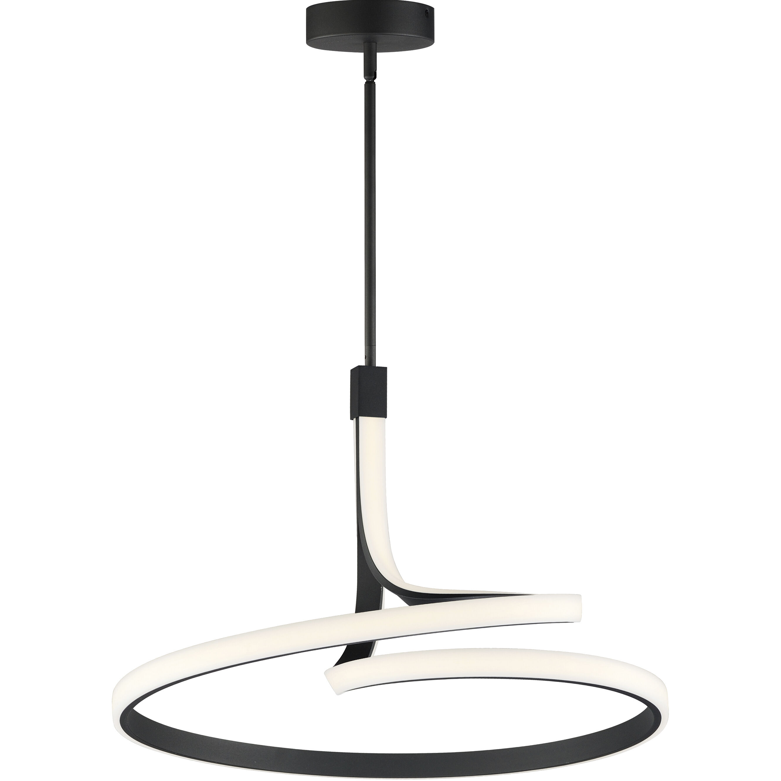 Serpentine LED 24.75 inch Black Single Pendant Ceiling Light