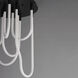 Soleil LED 20 inch Black Flush Mount Chandelier Ceiling Light