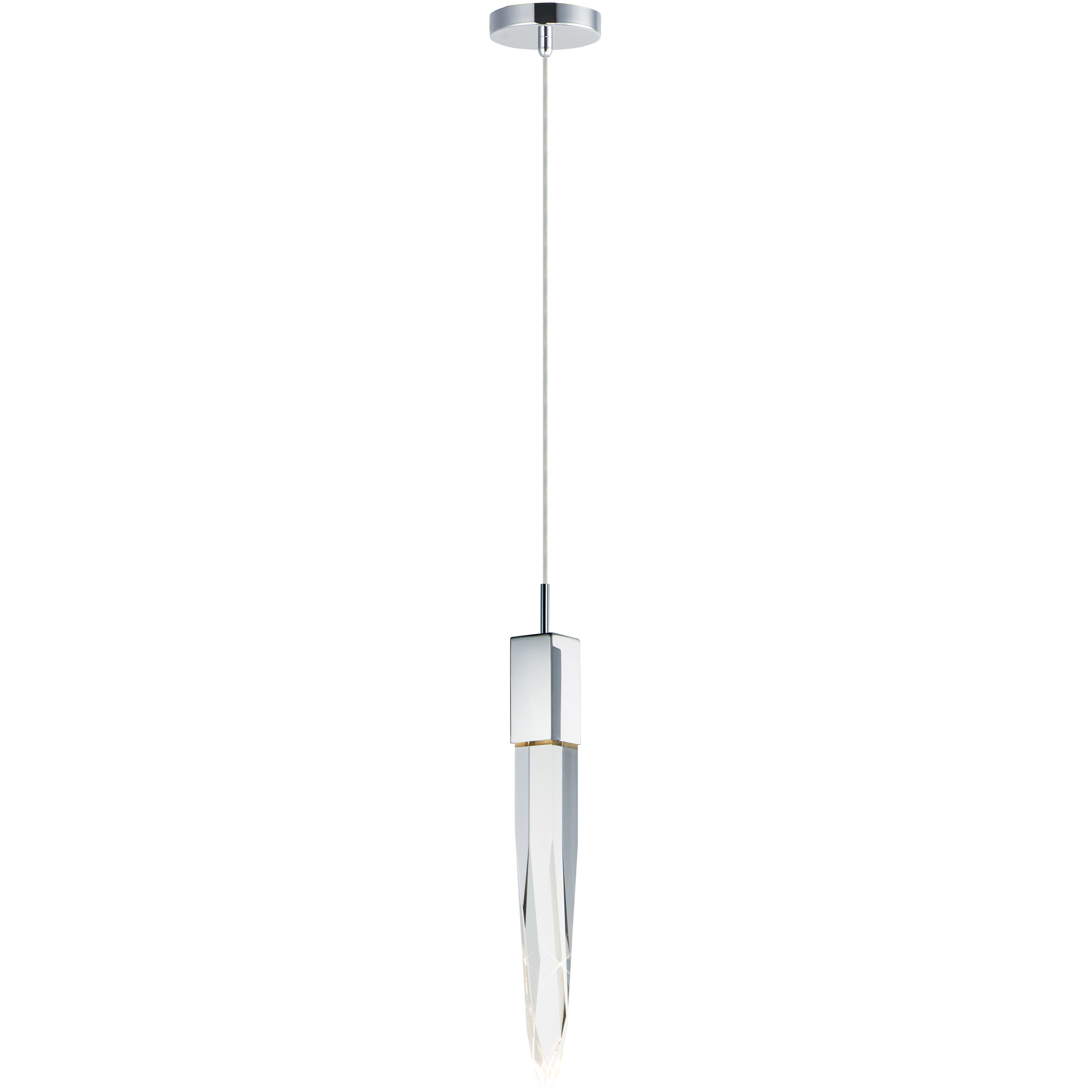 Quartz LED 4.75 inch Polished Chrome Mini Pendant Ceiling Light