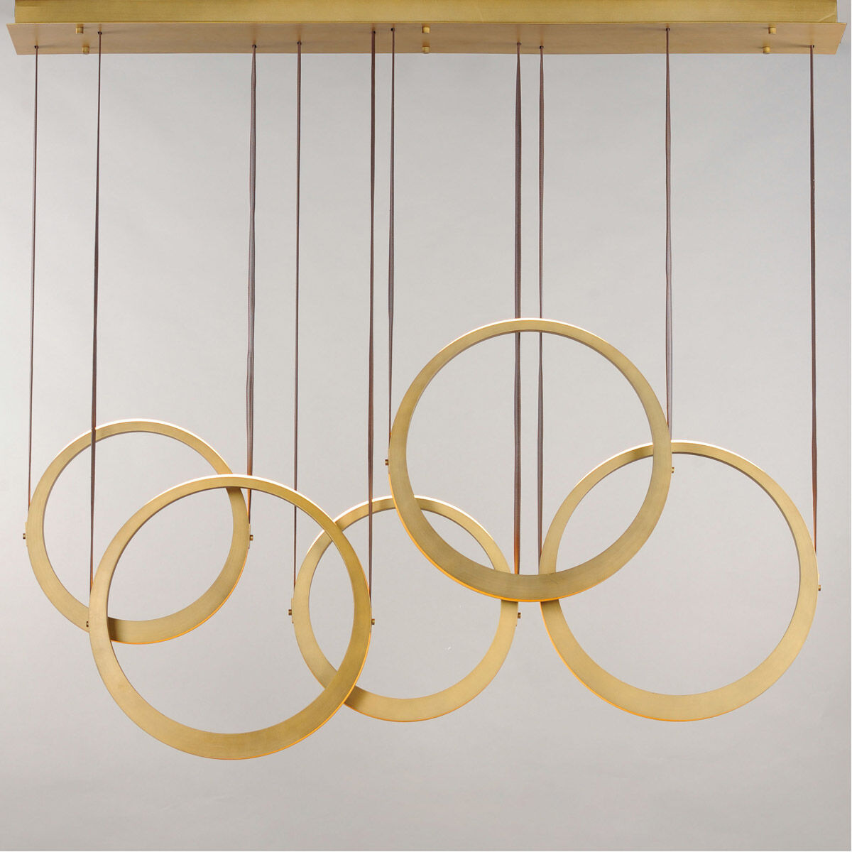 Tether LED 7.75 inch Natural Aged Brass Multi-Light Pendant Ceiling Light