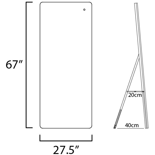 Mirror 67 X 27.5 inch Brushed Aluminum LED Wall Mirror