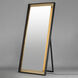 Floating 67 X 30 inch Gold Leaf and Black LED Wall Mirror