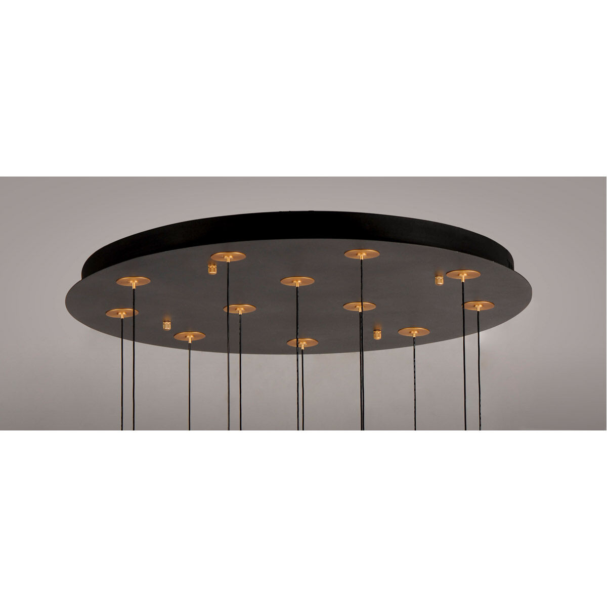 Newton LED 27.5 inch Black and Gold Multi-Light Pendant Ceiling Light