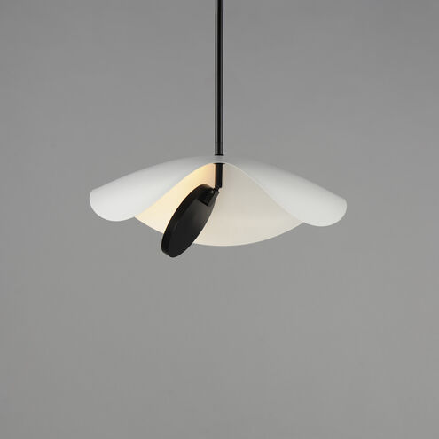 Carmen LED 16.5 inch Black Single Pendant Ceiling Light in White/Black