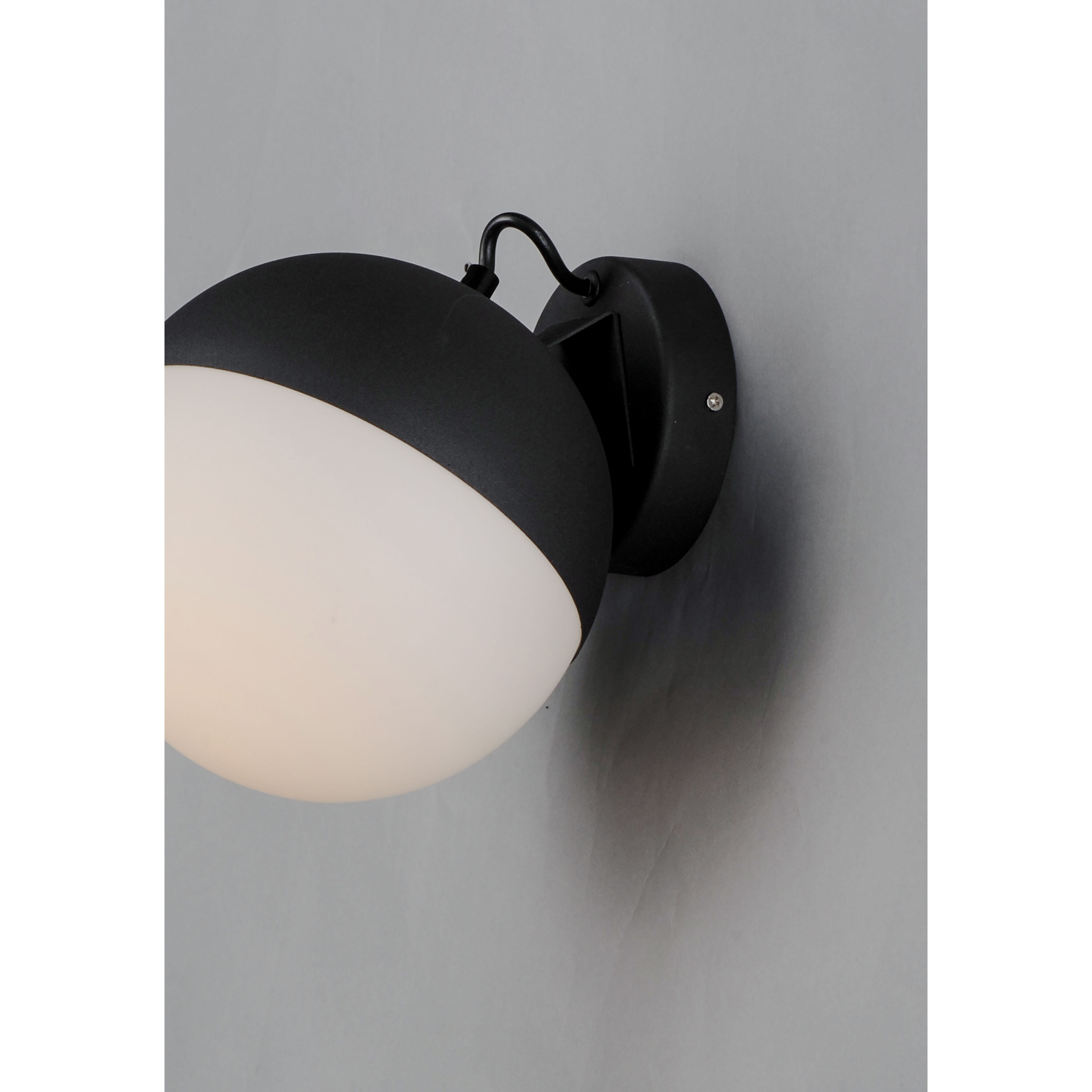 Half Moon LED 7.75 inch Black Wall Sconce Wall Light
