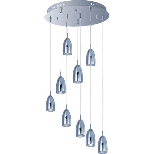 Bullet LED 19 inch Polished Chrome Multi-Light Pendant Ceiling Light