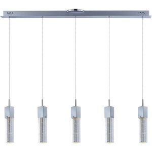 Fizz III Linear Pendant Ceiling Light in Polished Chrome