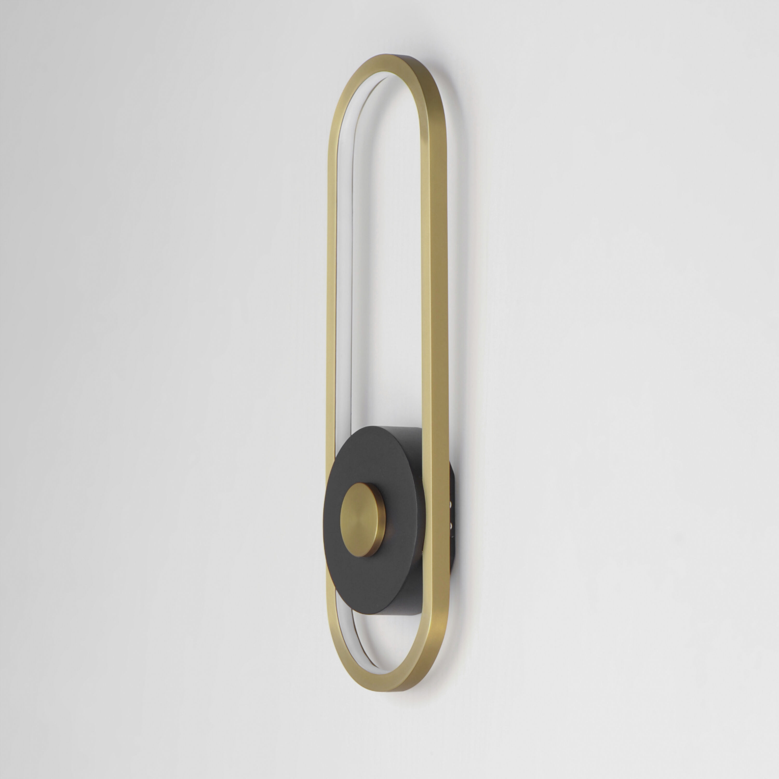 Gravity LED 18 inch Black and Gold Outdoor Wall Sconce