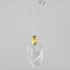 Pebble LED 8 inch Black and Polished Gold Multi-Light Pendant Ceiling Light