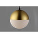 Half Moon LED 11.75 inch Metallic Gold Single Pendant Ceiling Light