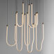 Soleil LED 35.5 inch Natural Aged Brass Multi-Light Pendant Ceiling Light