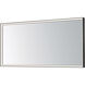 Bevel 60 X 28 inch Brushed Black LED Wall Mirror