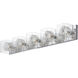 Gem 5 Light 39 inch Polished Chrome Bath Vanity Light Wall Light