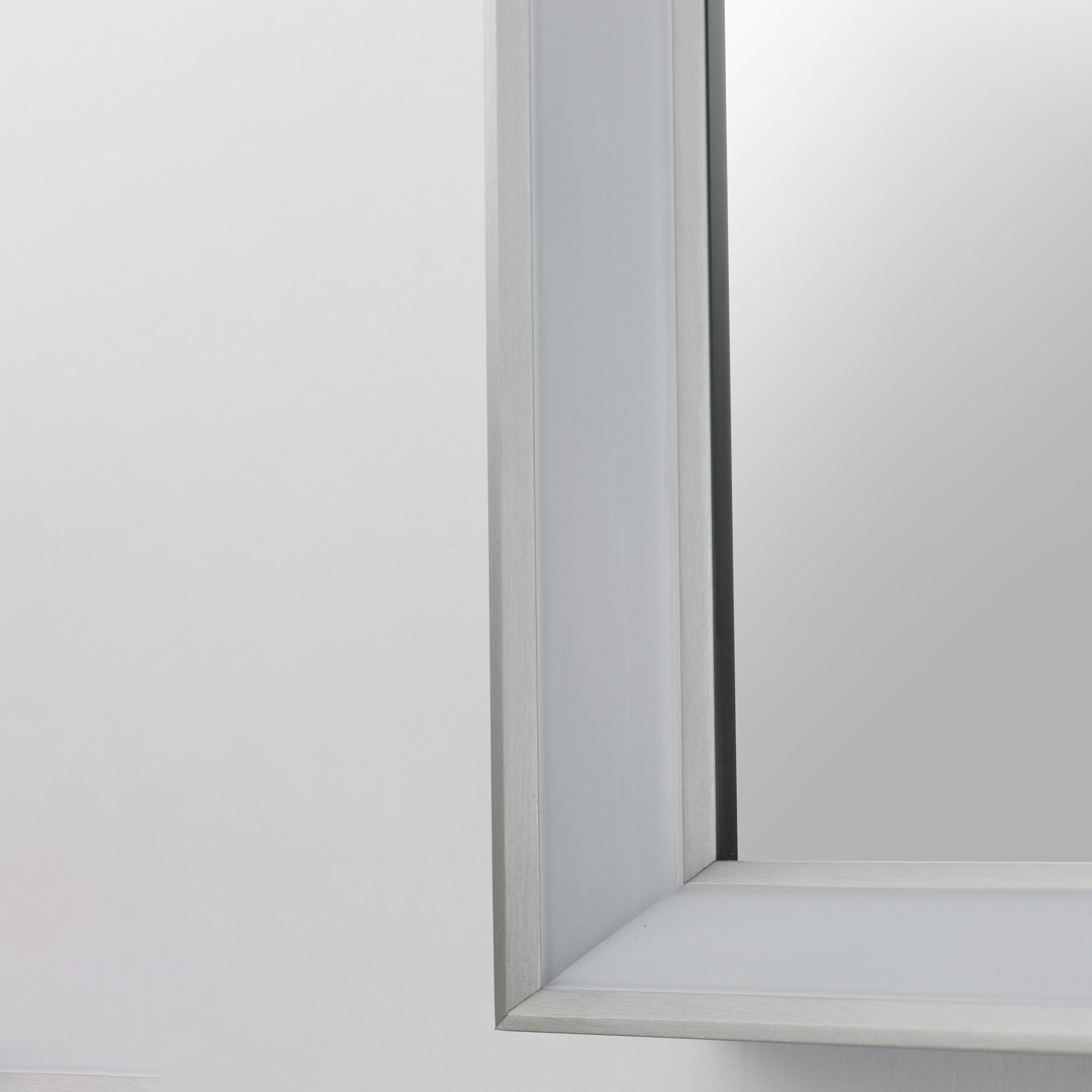 Bevel 36 X 30 inch Satin Nickel LED Wall Mirror