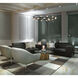 Button LED 28.75 inch Black and Gold Suspension Pendant Ceiling Light