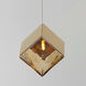 Ice Cube LED 7 inch French Gold Single Pendant Ceiling Light