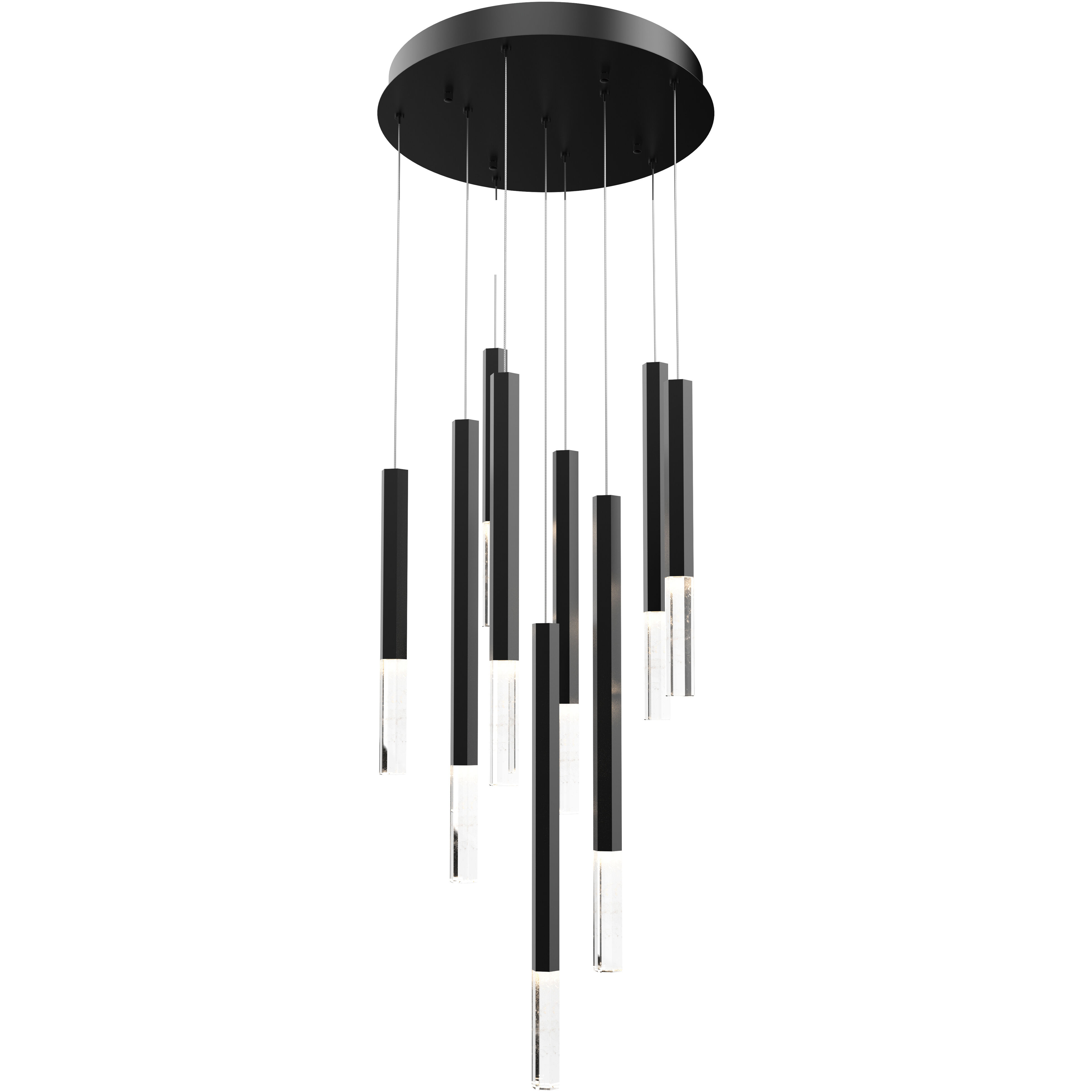 Diaphane LED 15 inch Black Multi-Light Pendant Ceiling Light