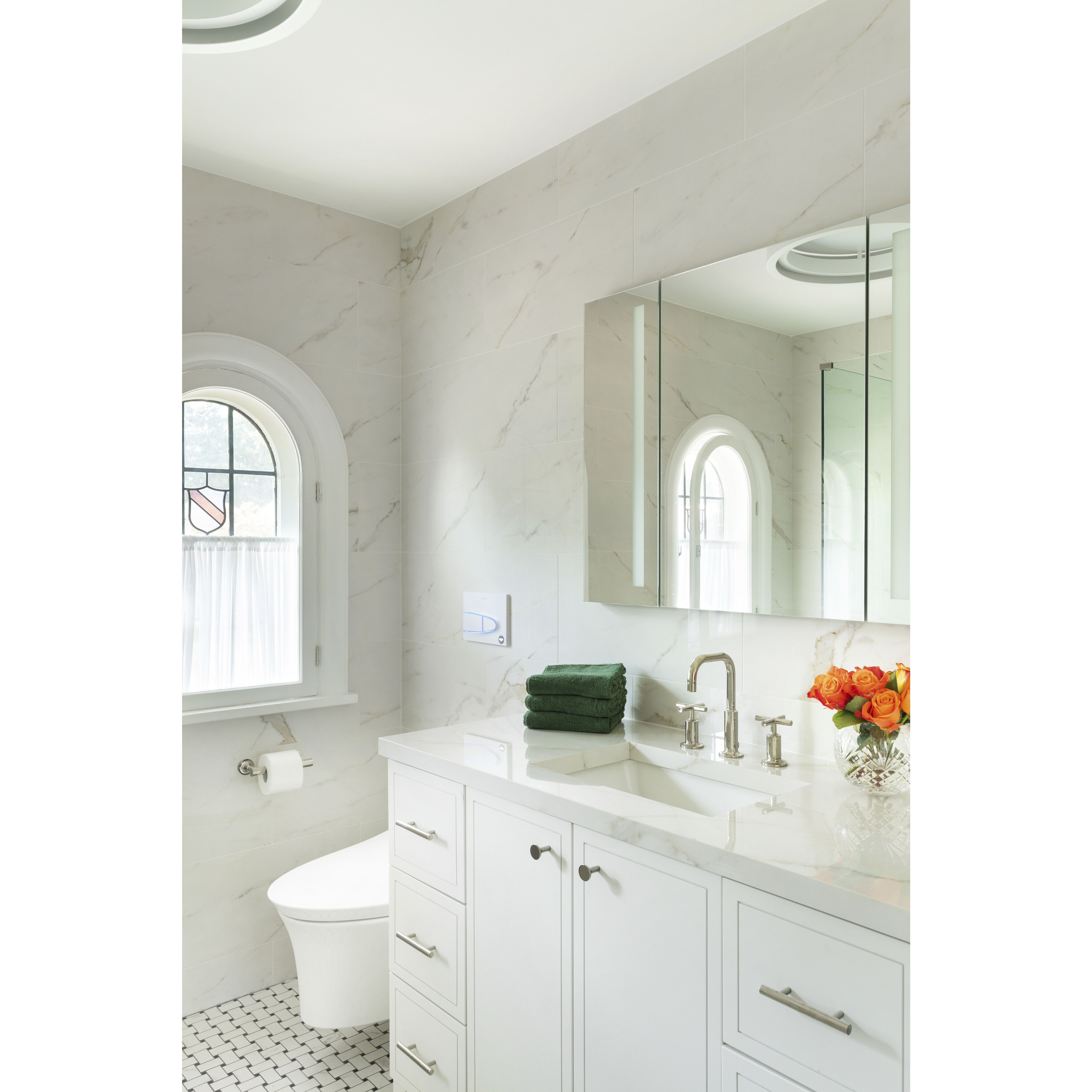 iCorona FoH LED 23.5 inch Matte White Flush Mount Chandelier Ceiling Light