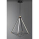 Spire LED 35 inch Black and Gold Multi-Light Pendant Ceiling Light