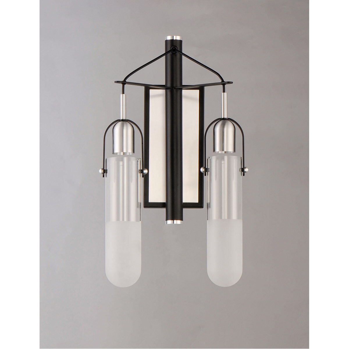 Capsule LED 12.5 inch Black and Brushed Aluminum Bath Vanity Light Wall Light