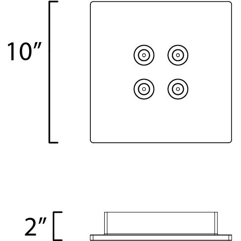 Peg LED 10 inch White Flush Mount Ceiling Light