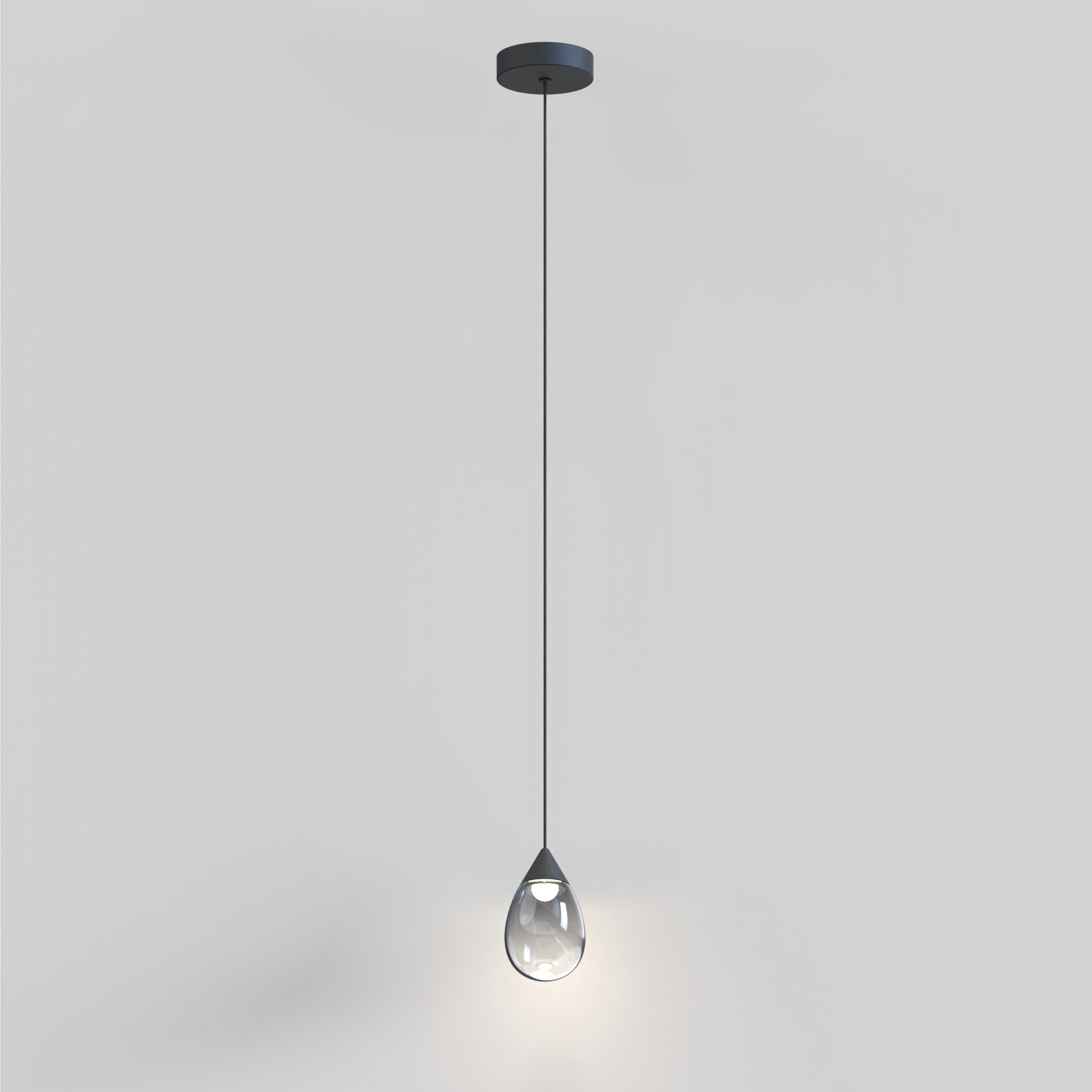 Dewdrop LED 4 inch Black Mini Pendant Ceiling Light
