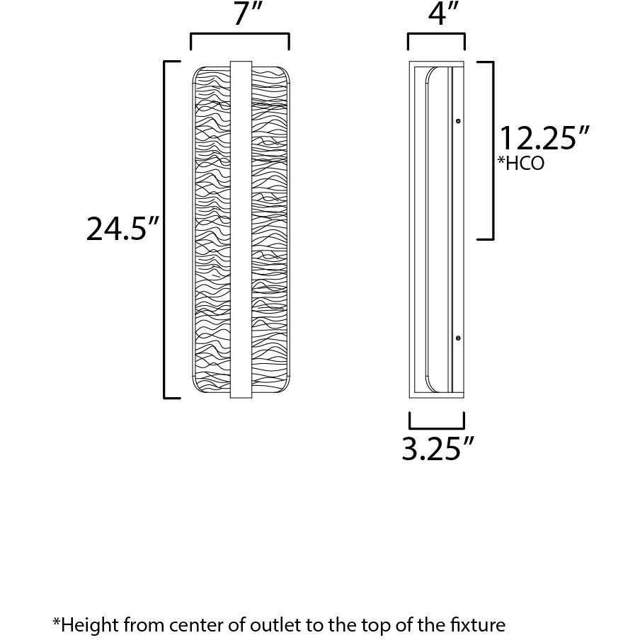 Terra LED 24.5 inch Architectural Bronze Outdoor Wall Mount