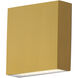 Brik LED 4.75 inch Natural Aged Brass Outdoor Wall Mount