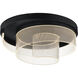 Sonata LED 19.75 inch Black Semi-Flush Mount Ceiling Light in Patterned Acrylic