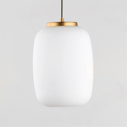Soji LED 7 inch Black and Gold Single Pendant Ceiling Light