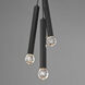 Allumettes LED 7.75 inch Black Multi-Light Pendant Ceiling Light